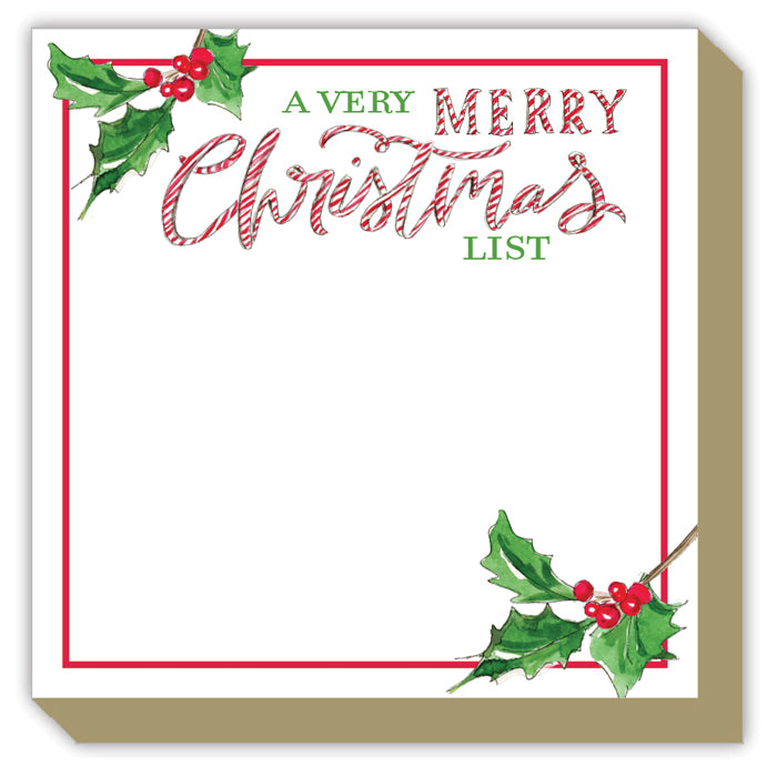Handpainted Luxe notepad with gilded gold edges, heavy card stock, and a coordinating ribbon.