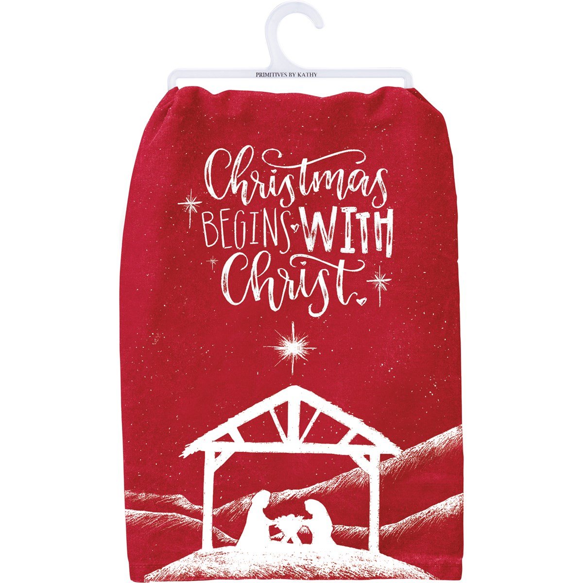 Black cotton kitchen towel with white text reading Remember As Far As Anyone Knows We Are A Nice & Normal Family