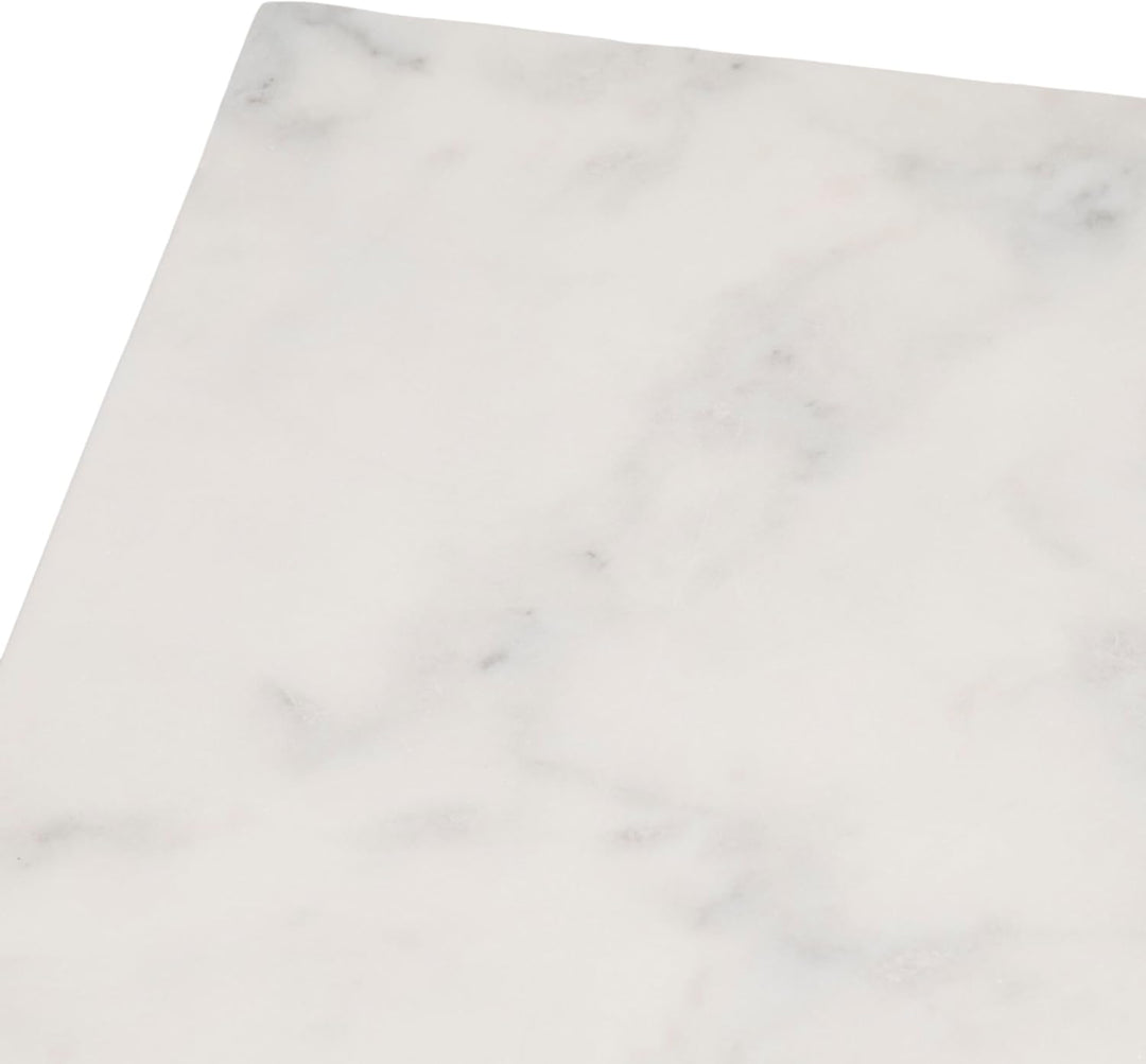 18 in. White Marble Contemporary Sculptural Bookstand