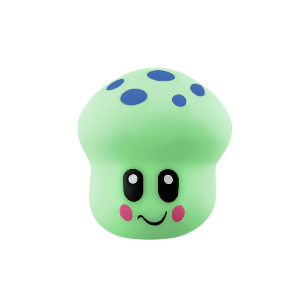 Squishi Mushrooms sensory toy in soft pastel colors with a whimsical mushroom silhouette and squishy texture.