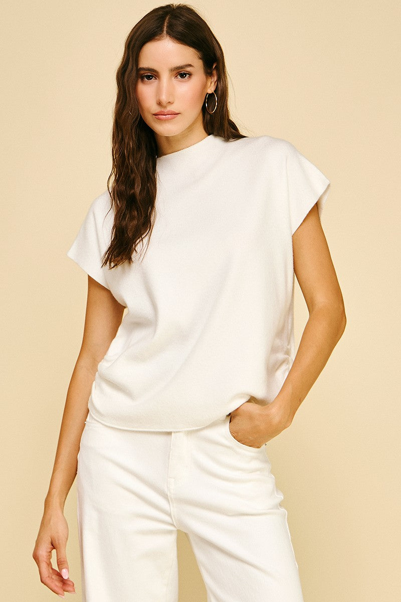 Chloe Sweater Vest With Shirring Detail