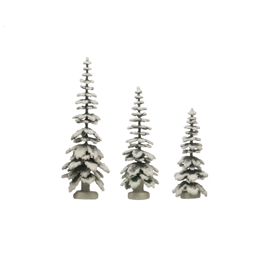 Small paper tree centerpiece with glitter finish in white