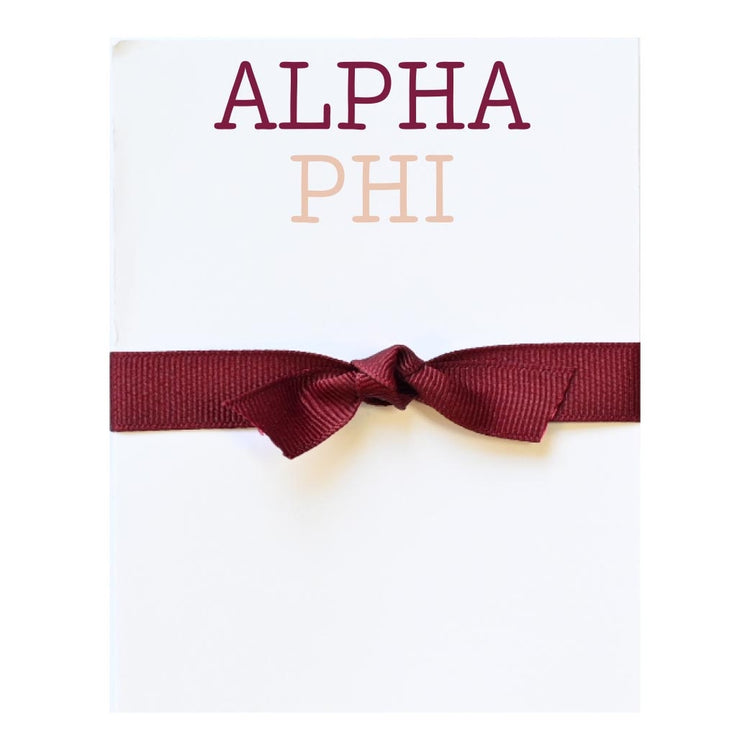 Sorority Colors Greek Mini Notepad in blue with white greek letter pattern