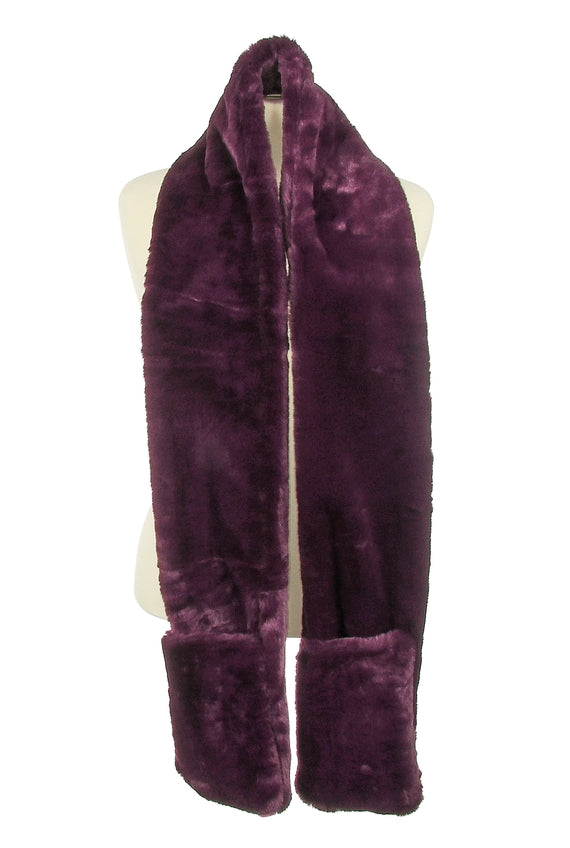 Scarf Fur Plush With Pockets