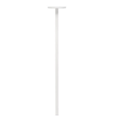 Single 36-inch tall white iron tree topper with a flat circular top and long vertical stem.