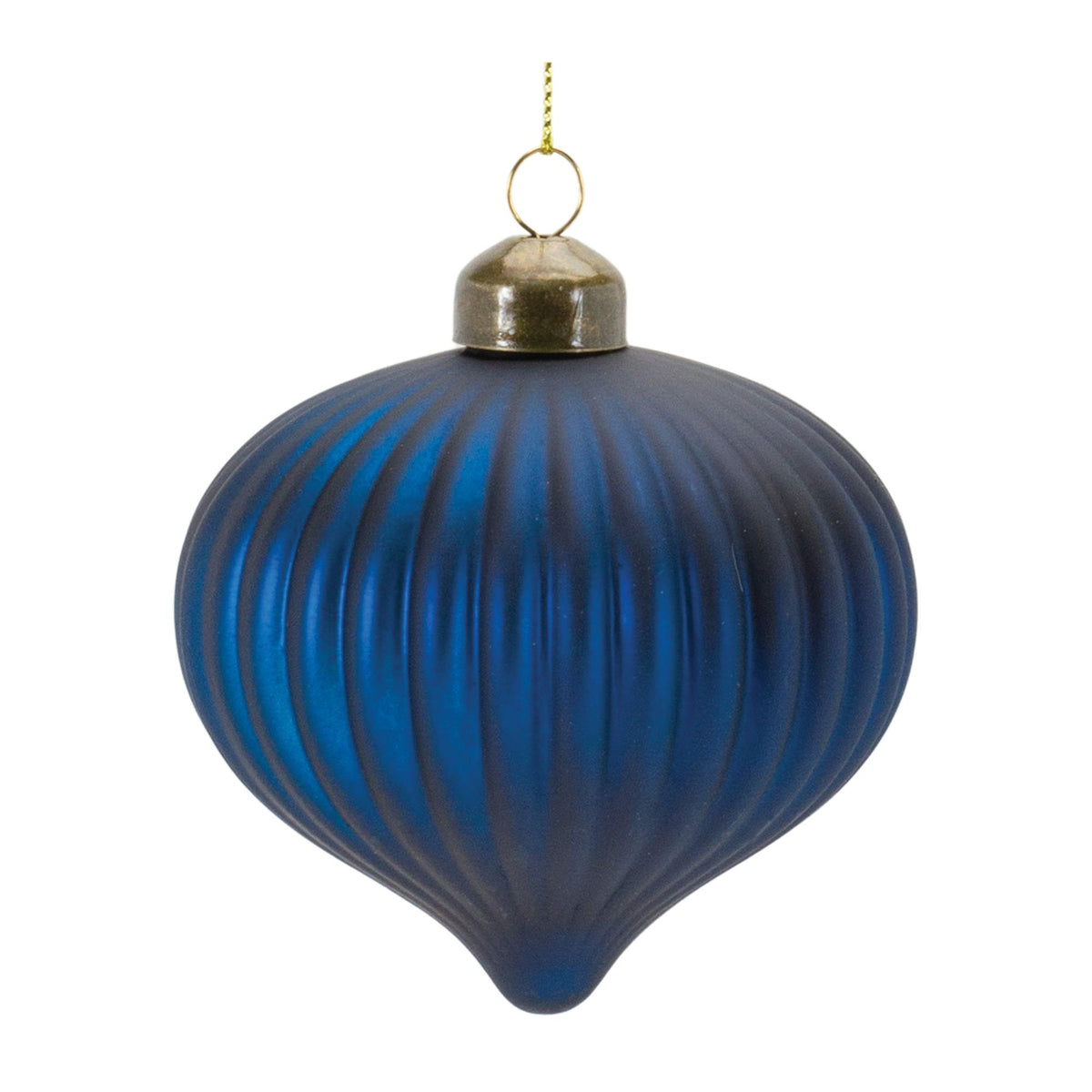 Square ribbed glass ornament with a textured surface in clear color.