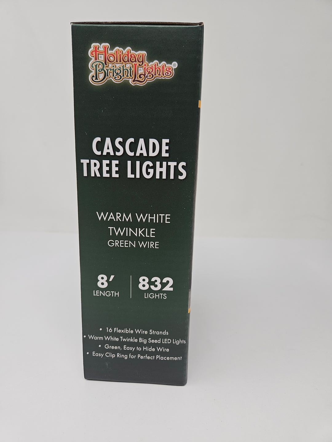 Diamond Cascade Lights Warm White Twinkle (8foot) - Green Wire