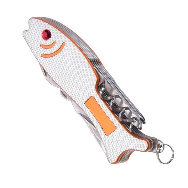 Stainless steel Fisherman's Friend multi-function pocket tool with alloy construction.