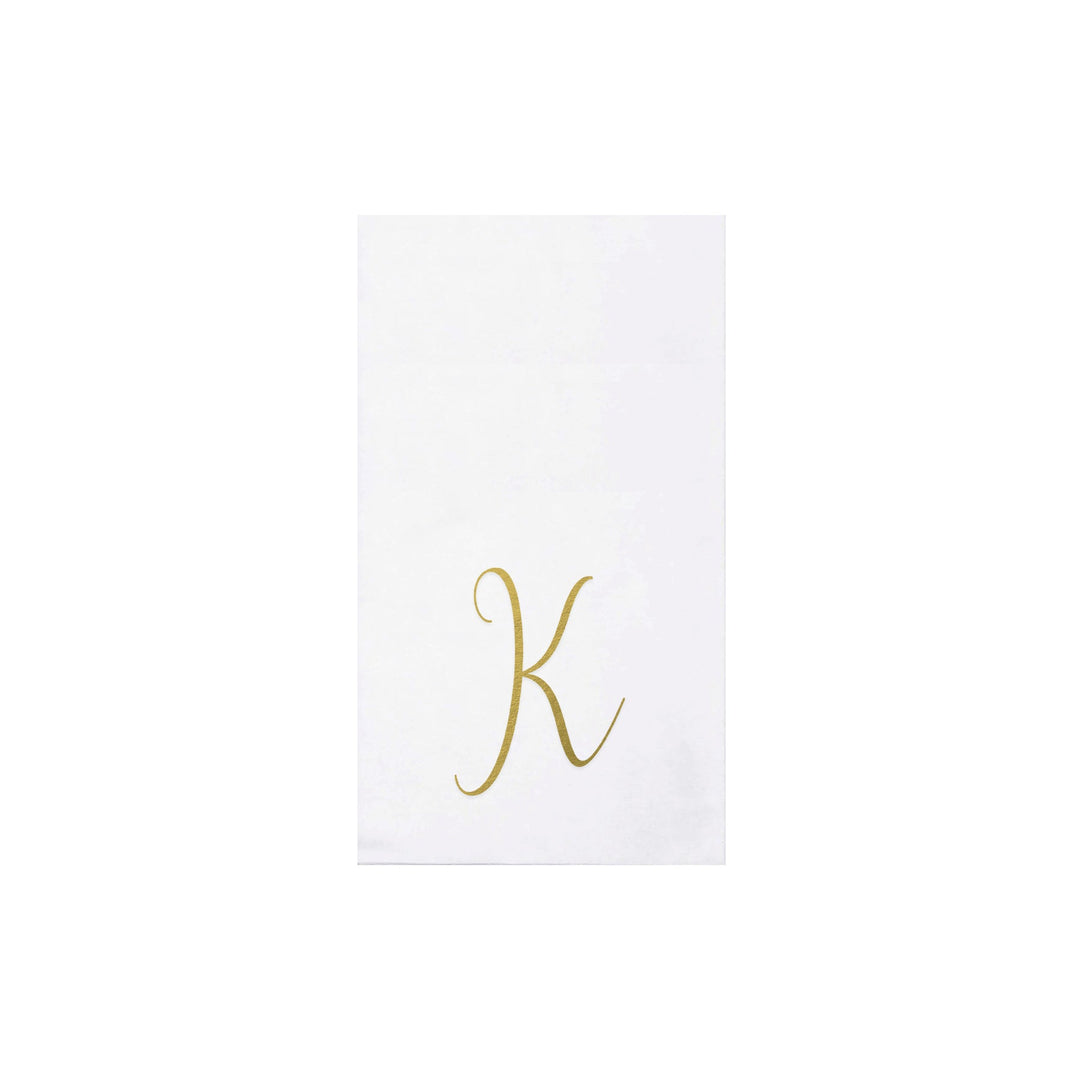 Papersoft Napkins Gold Monogram Guest Towels