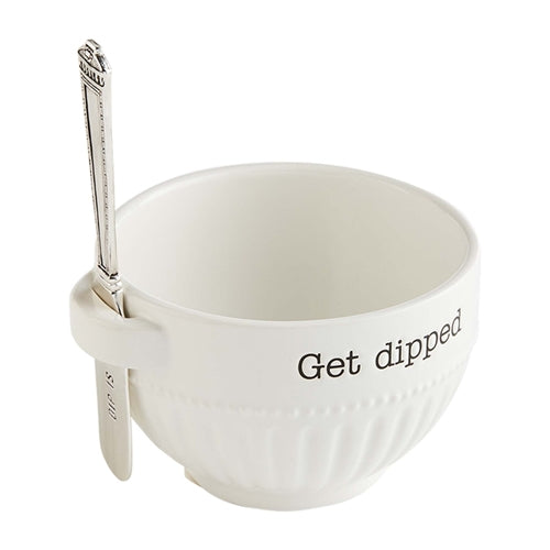 Set of dolomite bowls with a dip shape measuring 3 inches deep by 4.5 inch diameter.