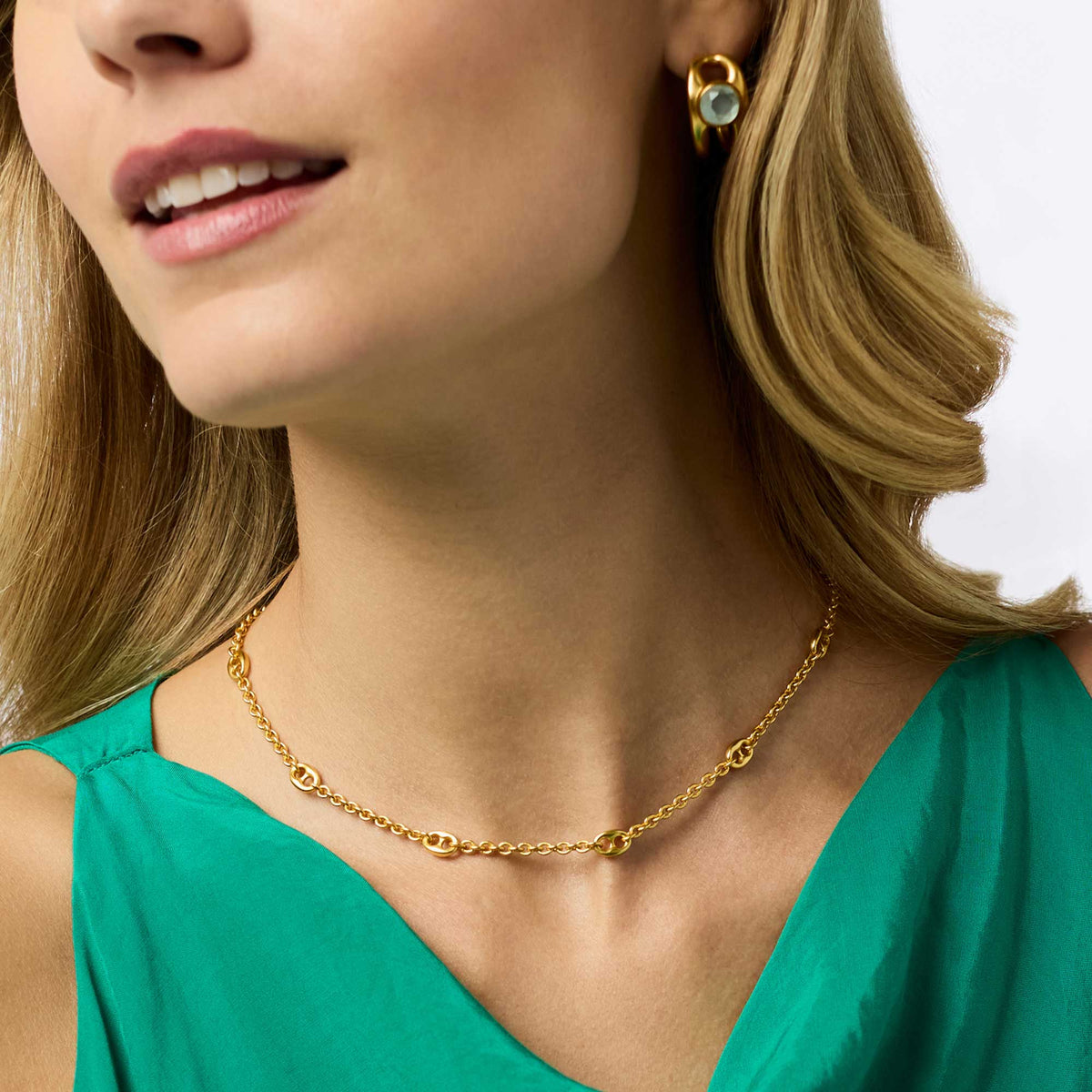 Adjustable silver-toned Laguna Delicate Station necklace with lobster clasp.