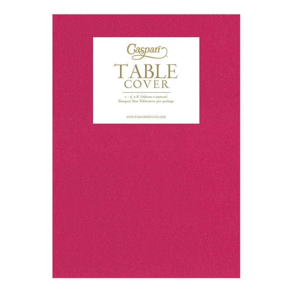 Solid beige paper linen table cover with a cloth-like texture.
