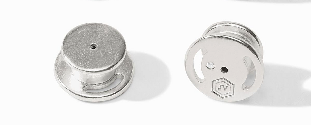 Signature Small Earring Back Set 1 Pair Silver