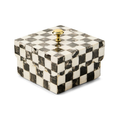 Check Capiz Scalloped Box