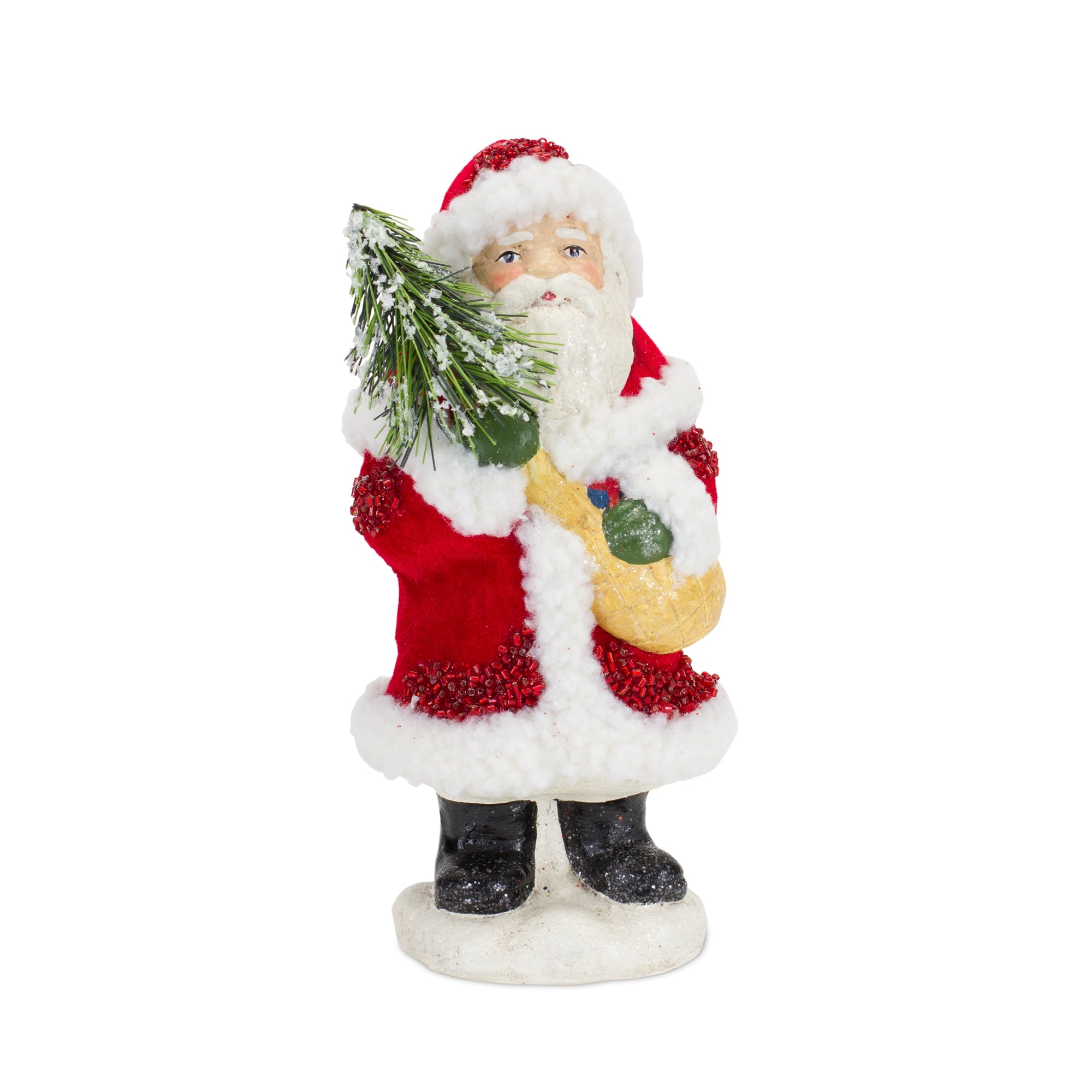 Santa Paper Pulp craft kit featuring a red paper pulp mold shaped like Santa Claus.