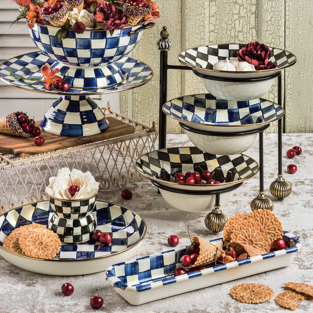 Royal Check Serving Bowl