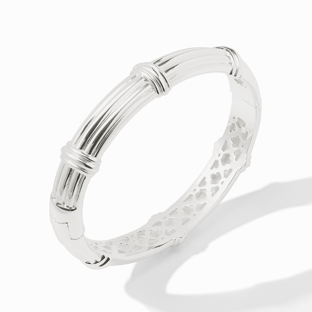 Portofino Demi Hinge Bangle in polished gold-tone metal with a spring hinge closure.