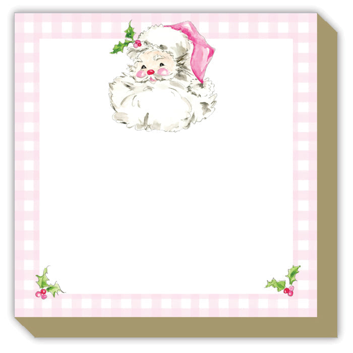 Handpainted Luxe notepad with gilded gold edges on heavy card stock and a coordinating ribbon.