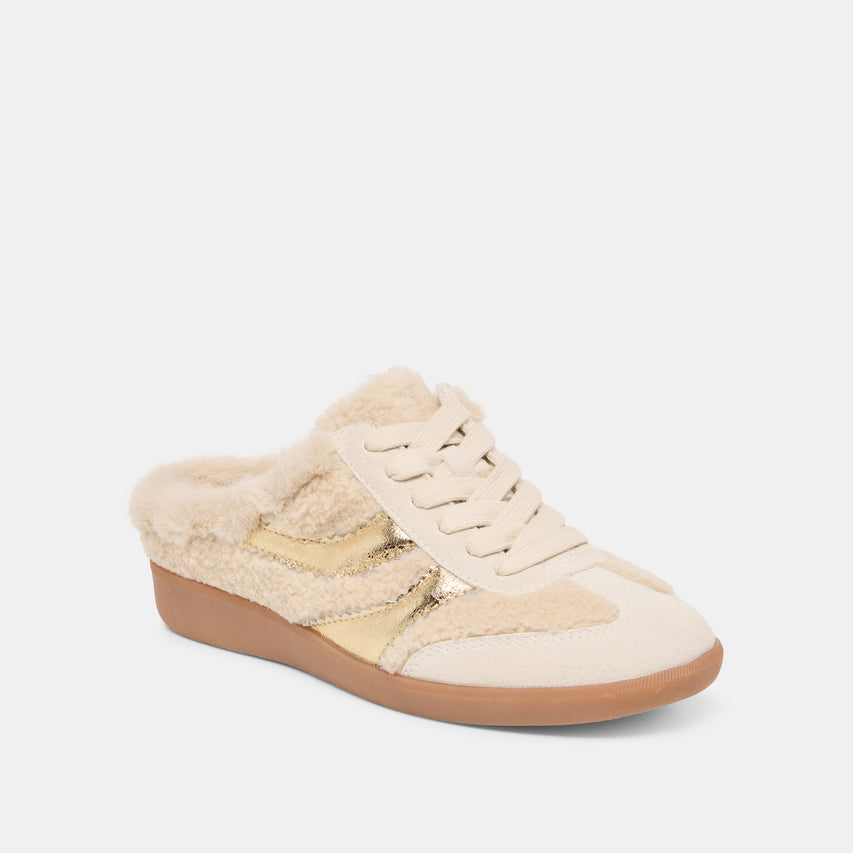 Merit Slide Sneakers in genuine suede with shearling lining and durable rubber outsole