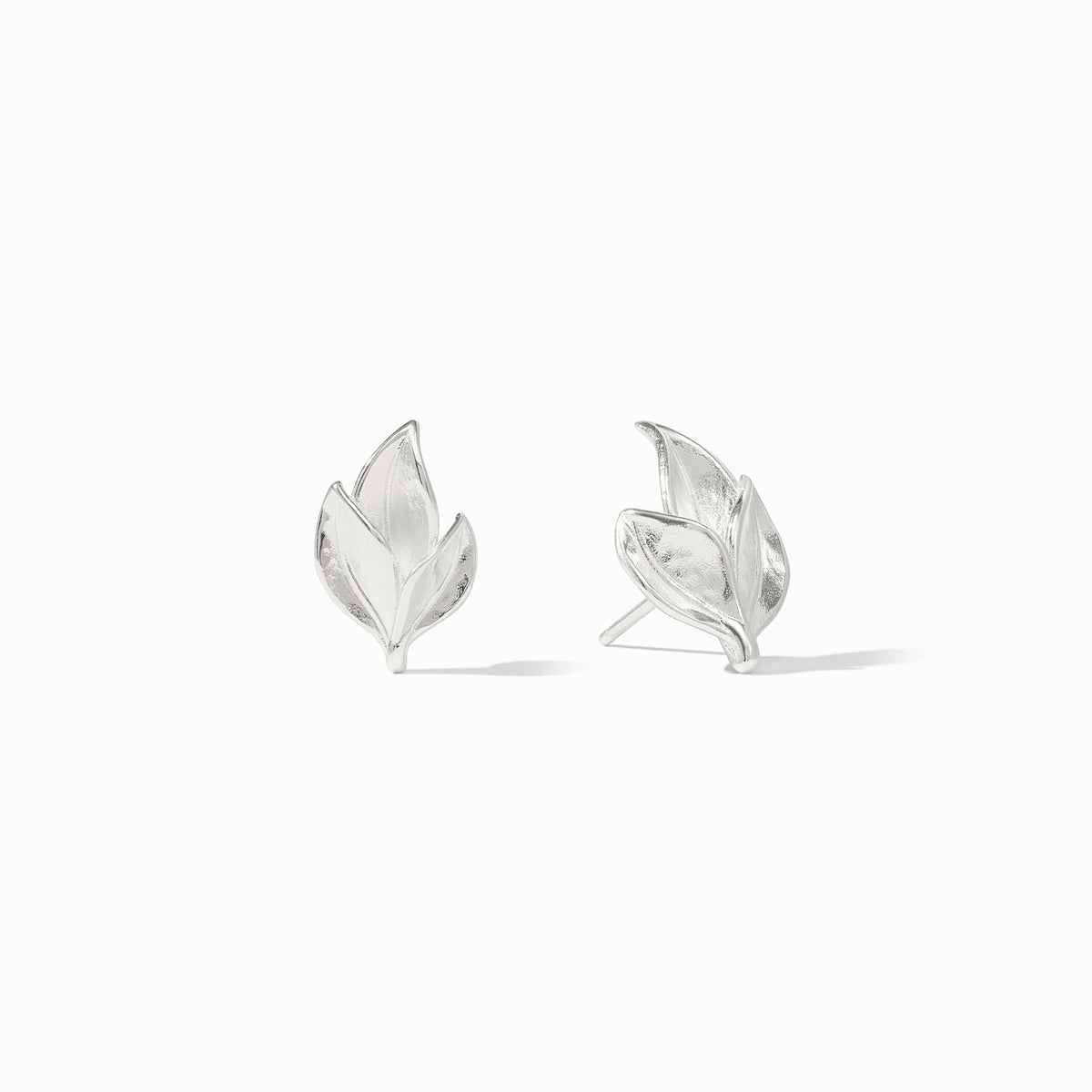 Willow Stud earrings featuring a delicate willow branch design with small gemstone accents in silver-tone metal.