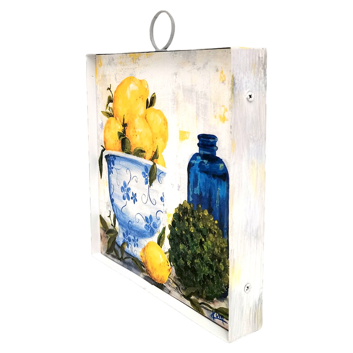 Mini Kross Lemon Time hanging organizer in lemon yellow with a compact rectangular silhouette.