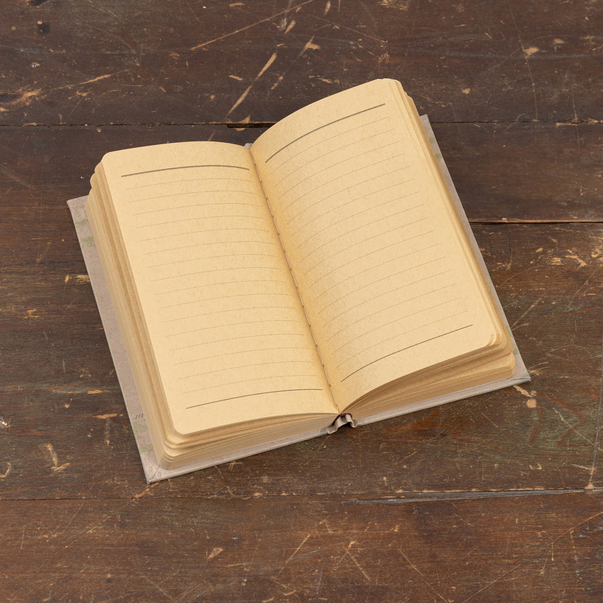 Hardcover journal titled Fawns with wood cover featuring fawn illustrations