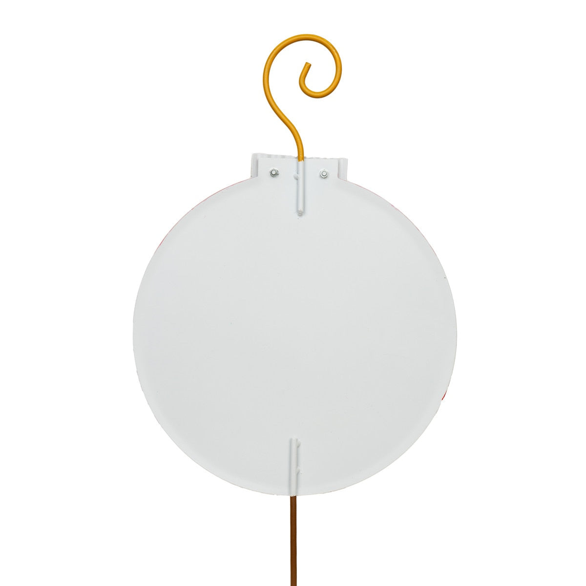 Elegant Dot Ornament stake with a white finish featuring black dot patterns on its silhouette.