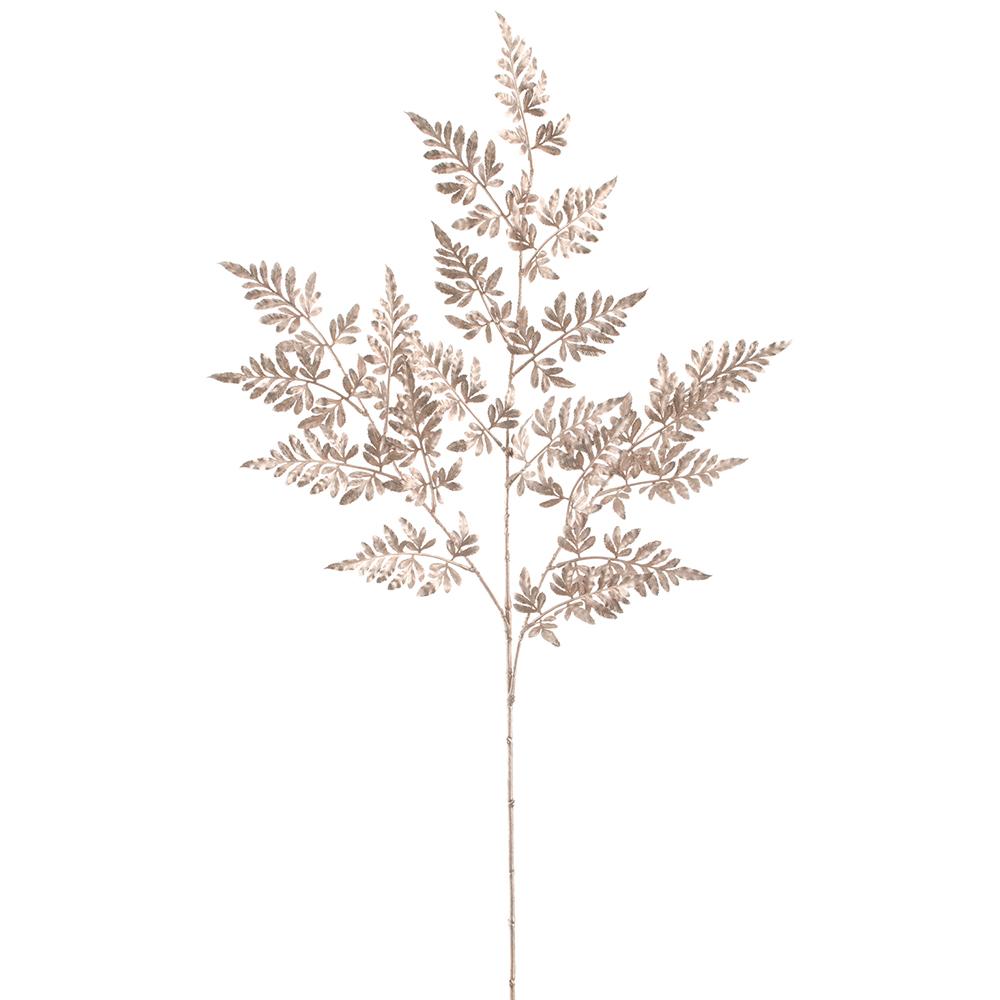 38-inch metallic fern spray with shimmering rose gold foliage and a long stem.