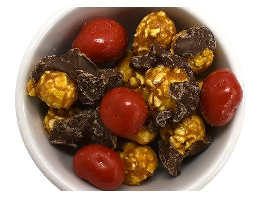 Bag of Christmas Crunch candy with red and green holiday-themed packaging.
