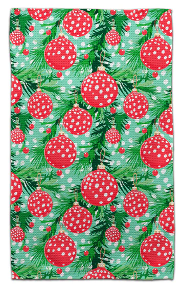 White waffle weave eco-friendly towel with textured grid pattern