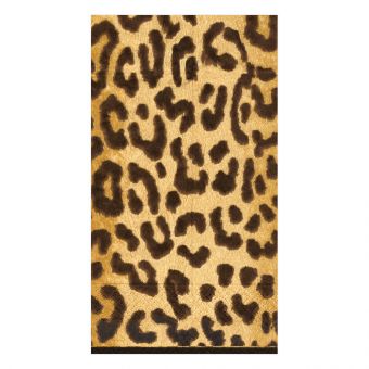 White triple-ply paper guest towel with subtle printed design.
