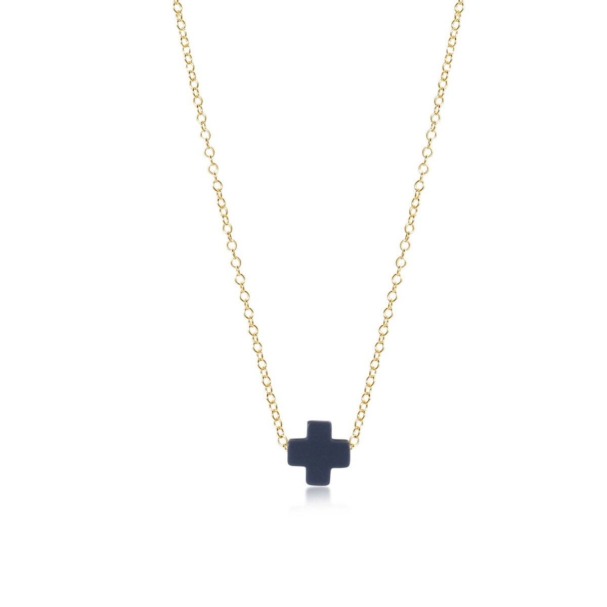 Gold-filled Signature Cross pendant on a 16-inch chain necklace.