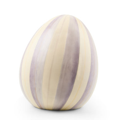 Handmade resin medium egg sculpture with a smooth oval silhouette in natural stone tones.