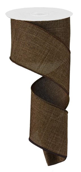 Roll of royal blue polyester burlap ribbon with a textured woven pattern.