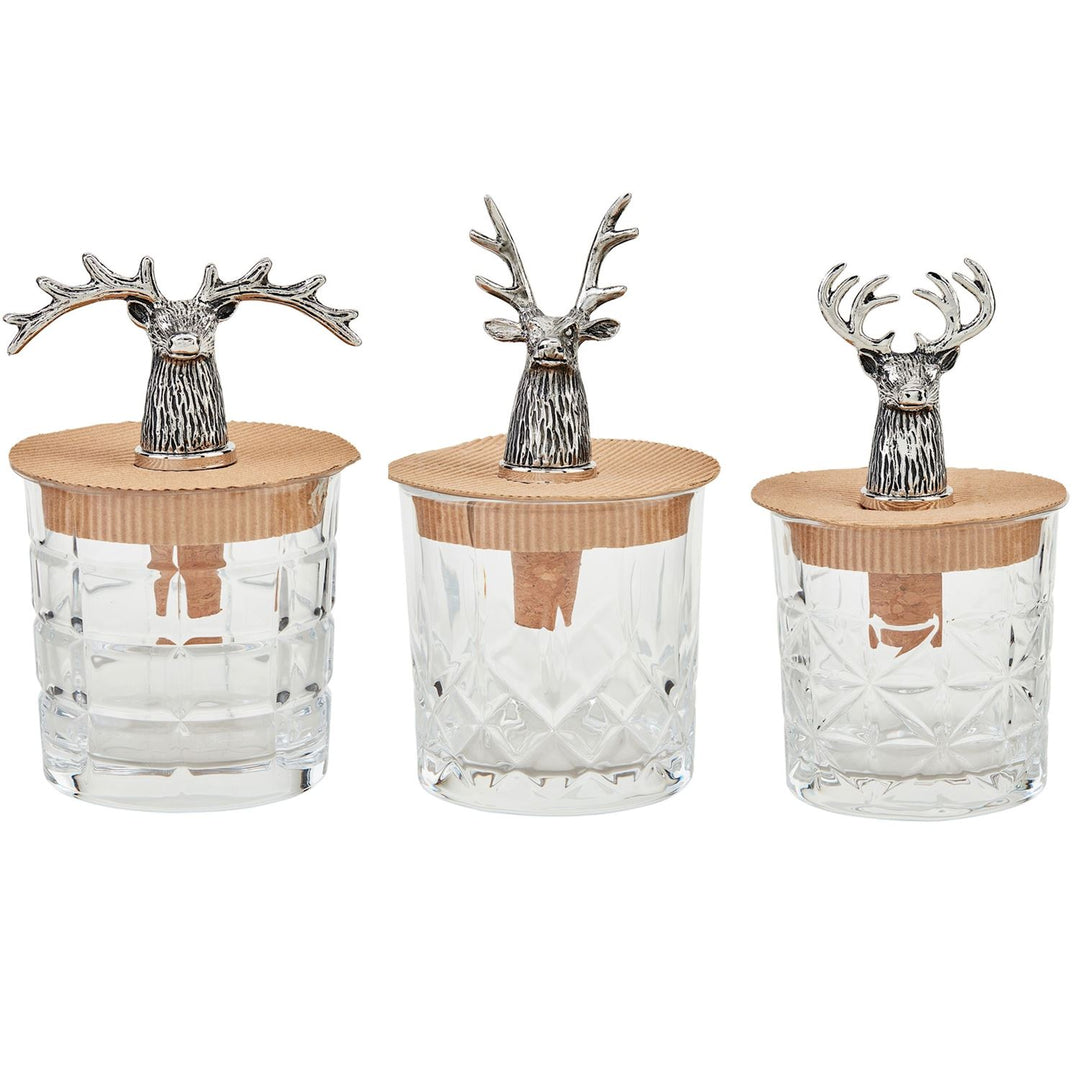 Deer Dof Glass & Bottle Stopper Sets