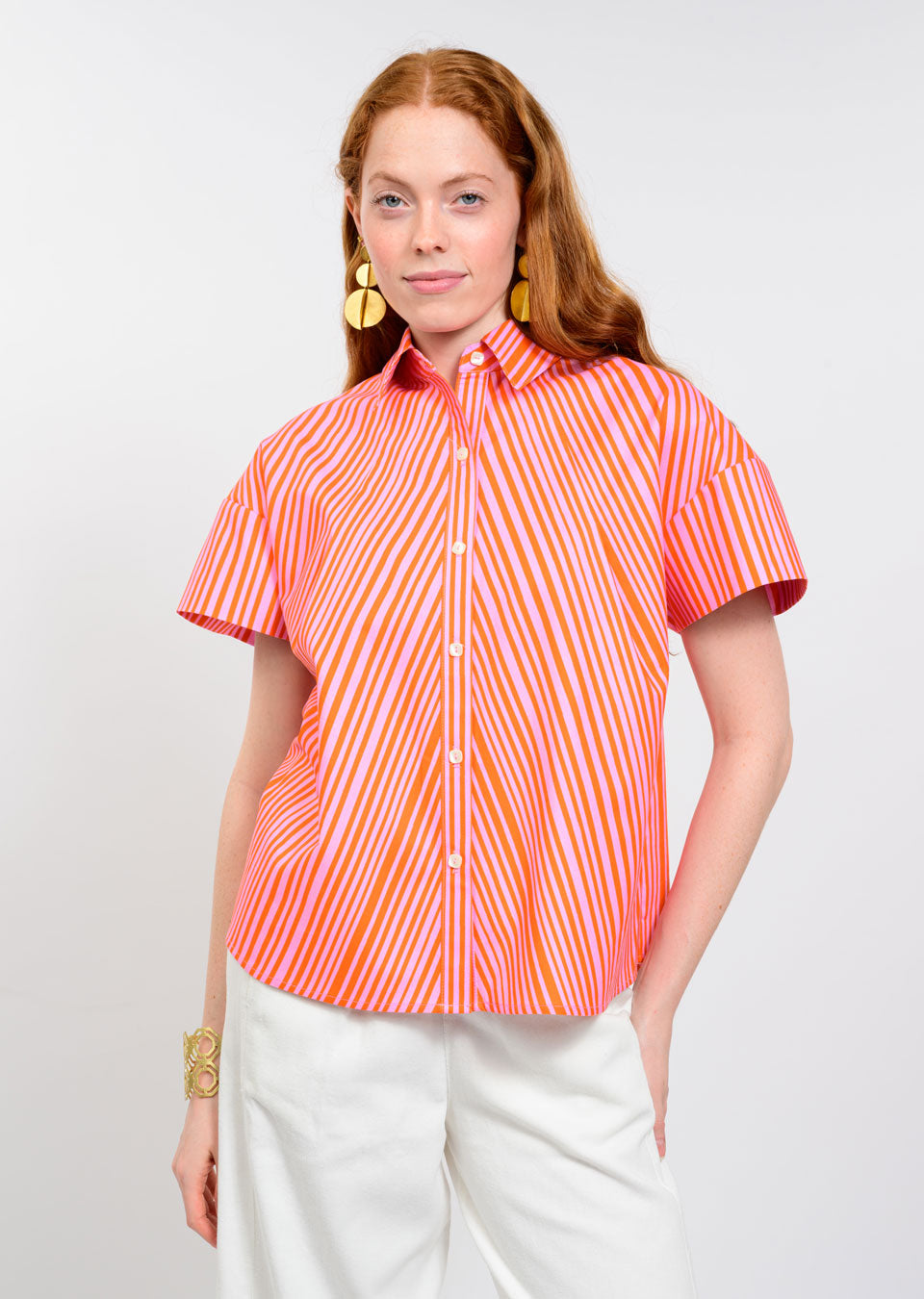 Angela Tucked Swing Shirt