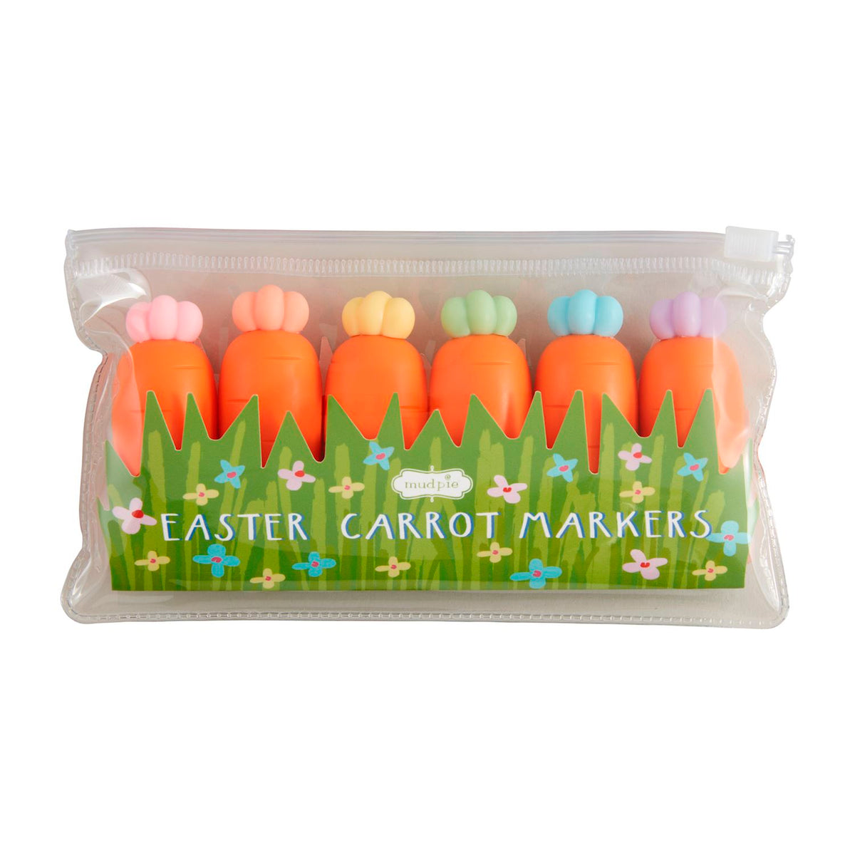 Carrott Marker Set with plastic bodies in assorted colors.