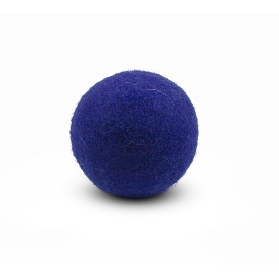 Single white eco dryer ball with smooth rounded shape.
