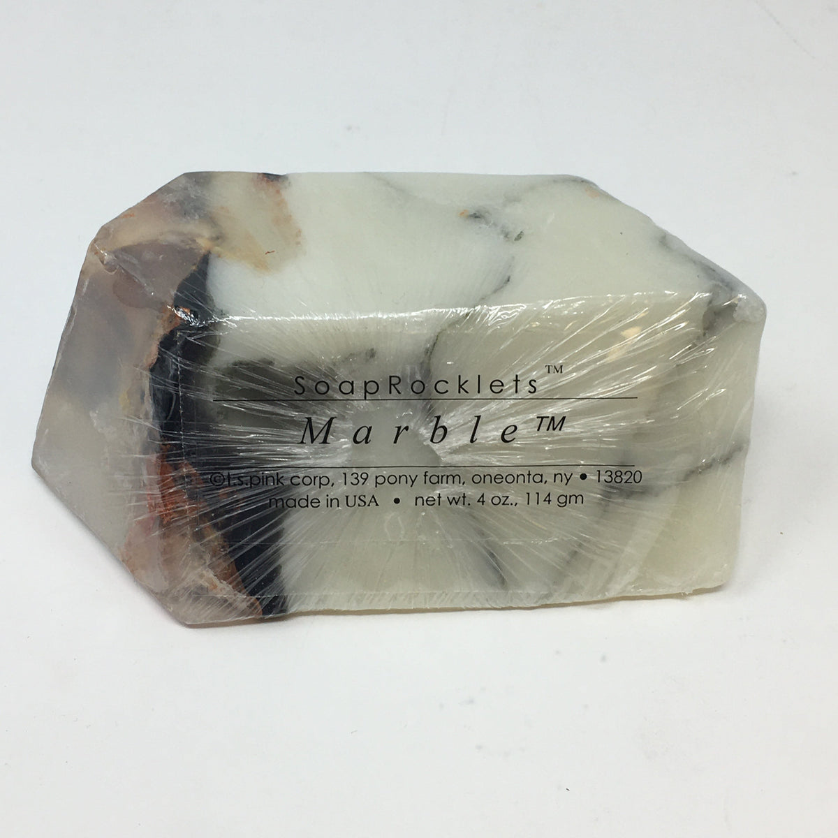 Handmade stone-shaped glycerine soap infused with natural botanicals like aloe and lavender.