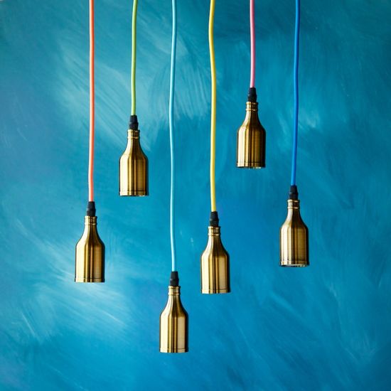Woven Light Cord w/Brass Escutcheon