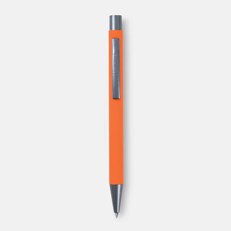 Black Bookaroo Pen with soft coated grip and ballpoint tip