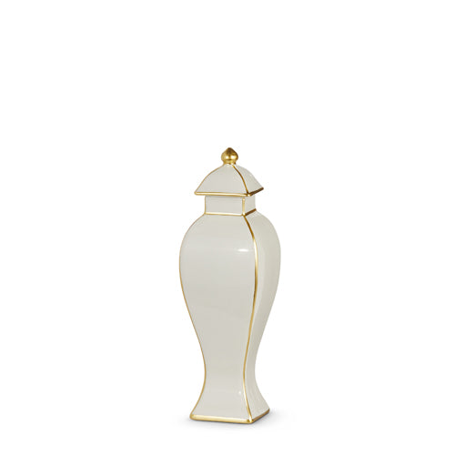 11.5 Inch Gold Accent Decorative Ginger Jar
