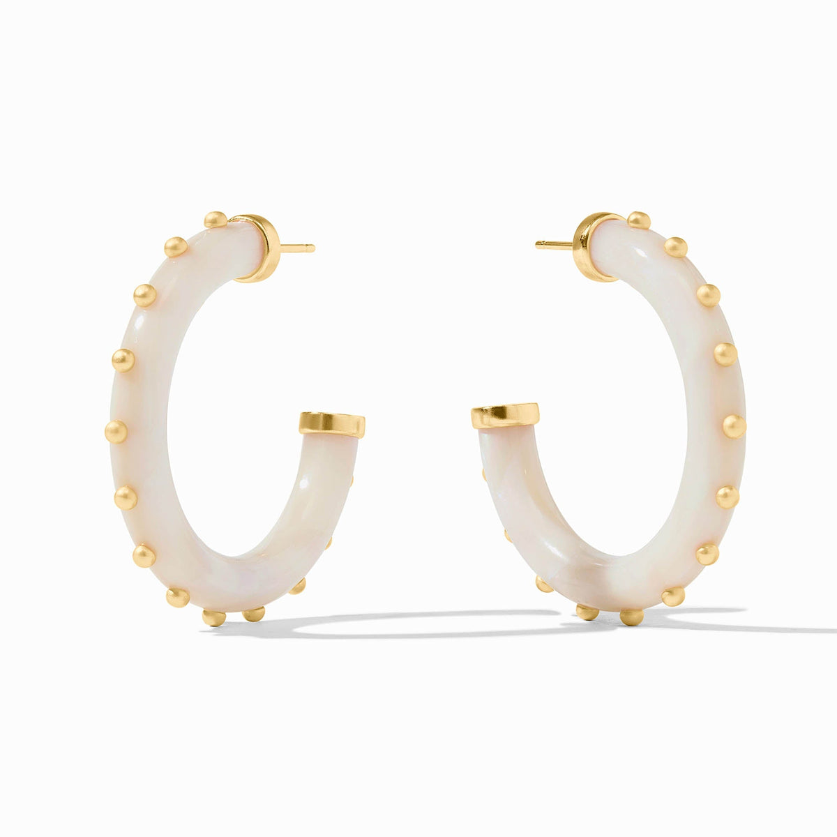 Colette Hoop earrings featuring a gold-plated acetate post with matching earring backs.