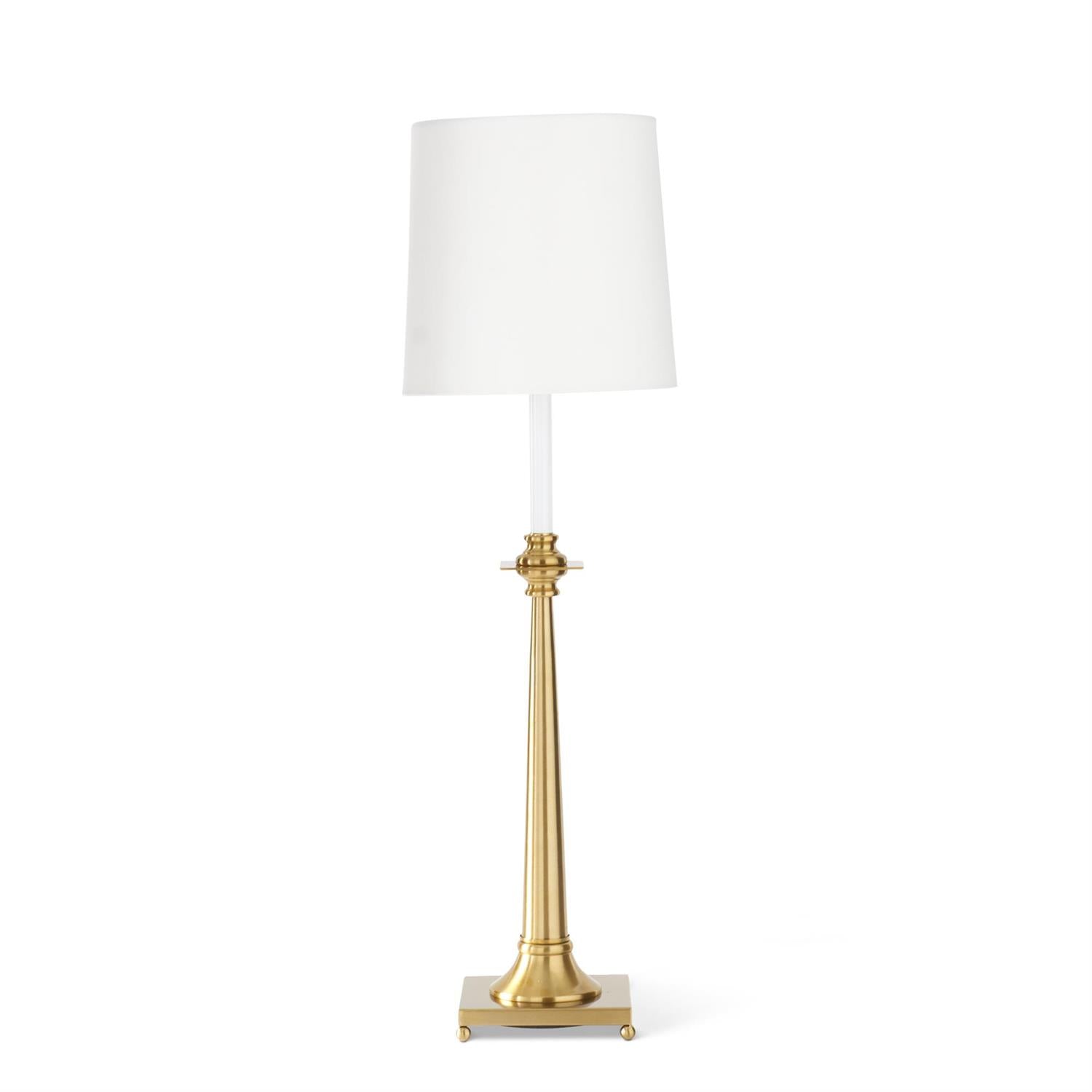 34-inch antique brass metal floor lamp with white cylindrical shade