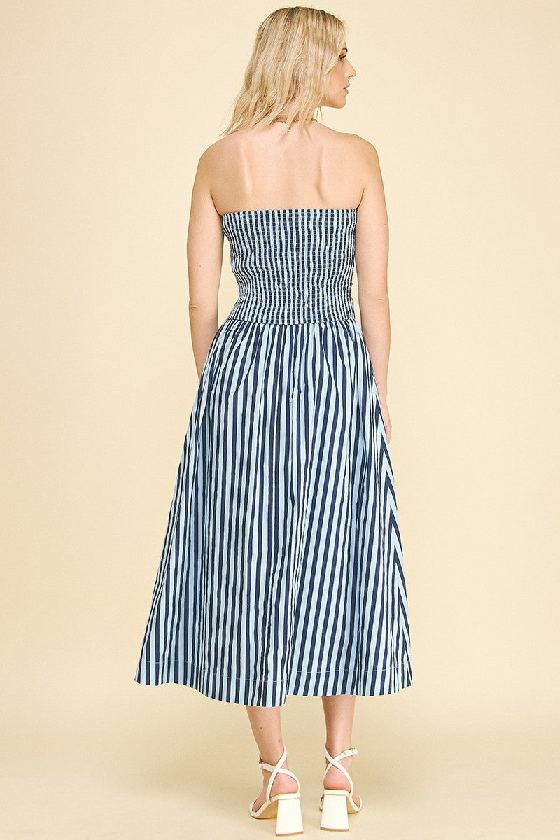 Diana Stripe Tube Maxi Dress