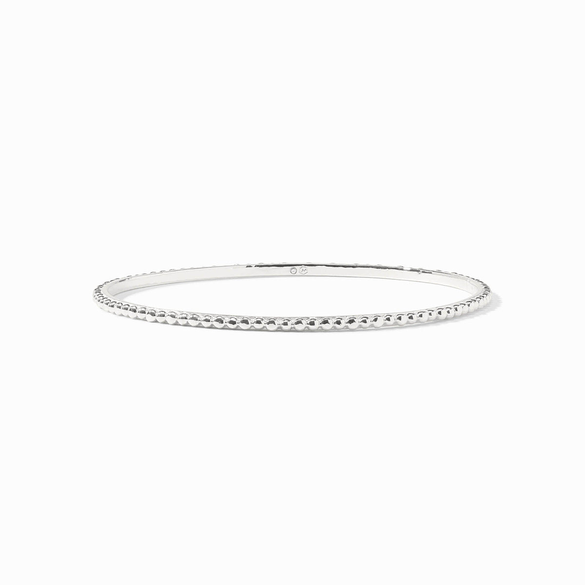 Slender gold-plated bangle with raised bead detail and Julie Vos hallmark.