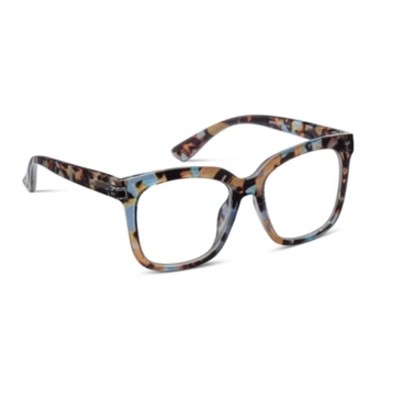Next Level Progressives eyeglasses with polycarbonate frame in blue light focus lenses featuring spring hinges and UV400 protection.