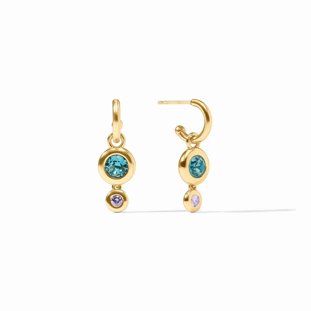 Rainbow Duo Hoop & Charm Earring