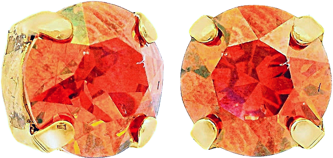Oakland Studs: silver-tone stud earrings with eight-millimeter clear crystals.