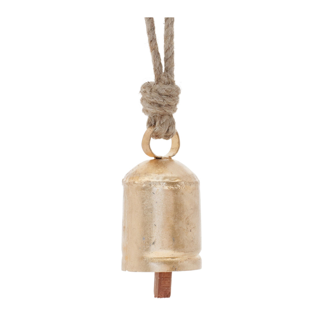3.5" Bell Ornament Iron/Jute